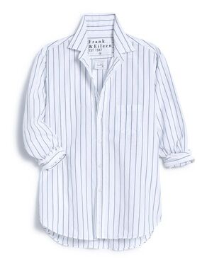 Frank & Eileen - Relaxed Button-Up Shirt in Faded Blue Stripe size Small